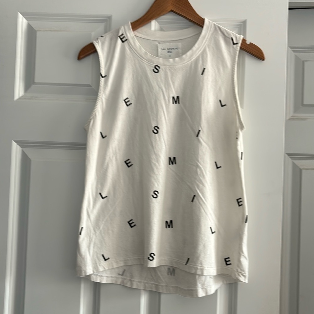 Anthropologie Sol Angeles Smile Graphic Tank Size Small Women’s